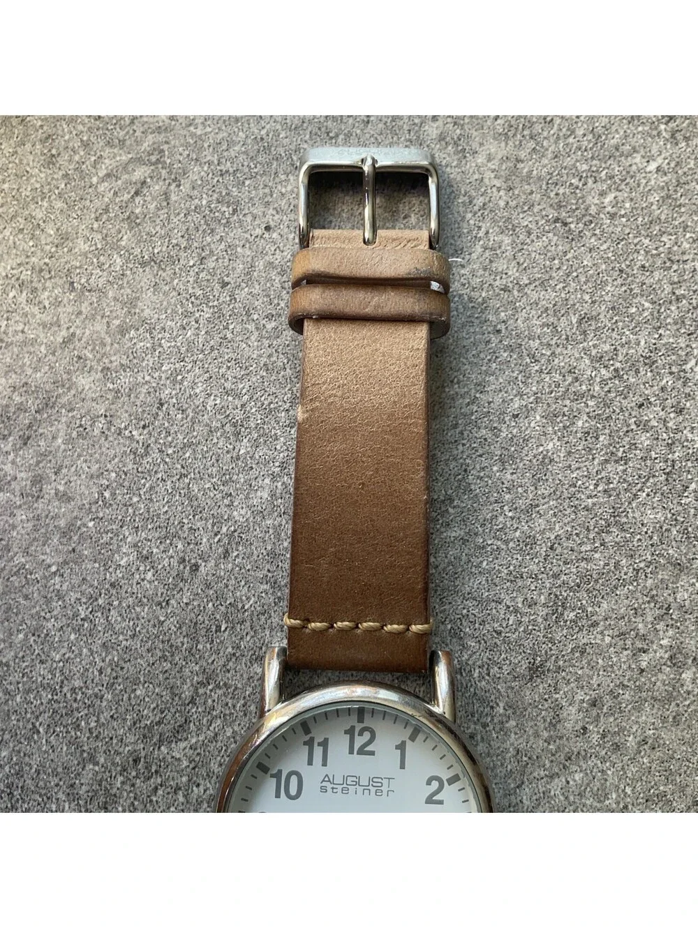 AUGUST Steiner Women’s Watch 37mm Case AS8110TN Genuine Tan Leather Band B-K
